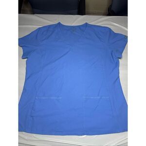 Med Couture Ceil Blue Short Sleeve Scrub Top Size 2XL